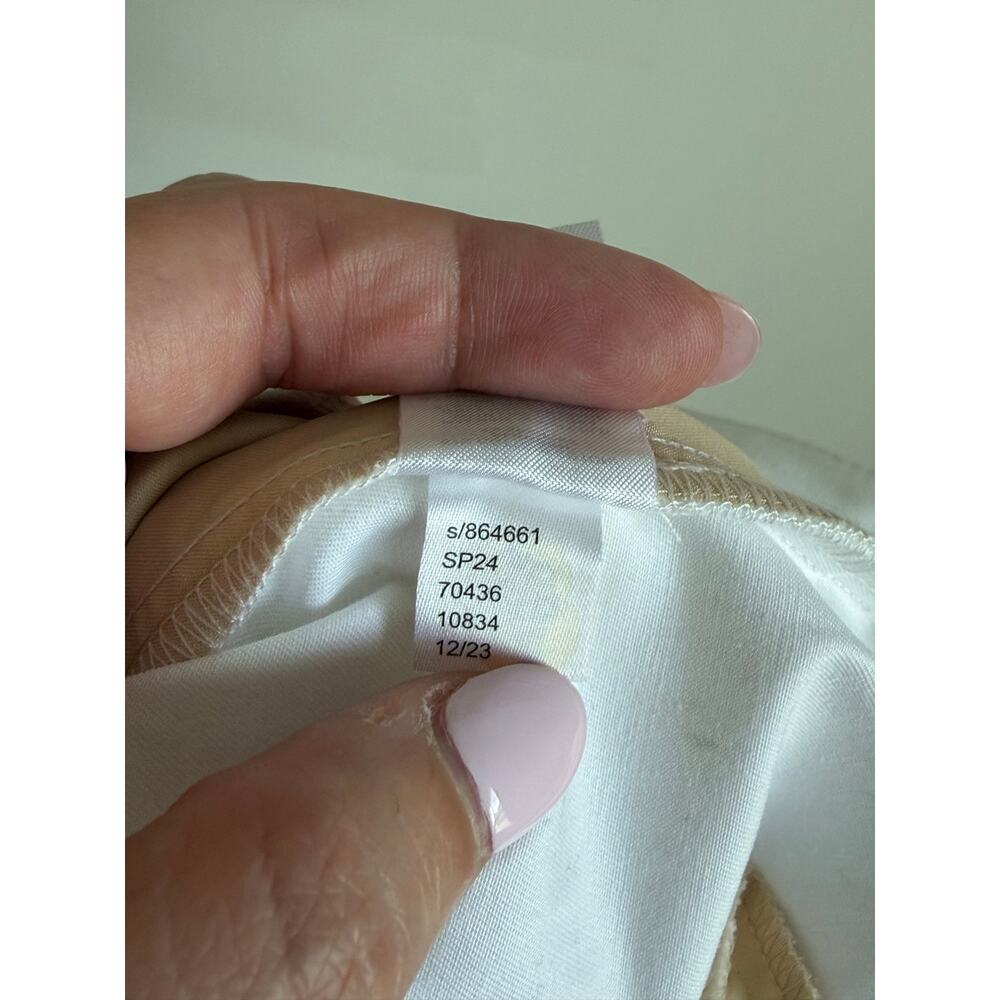 Ann Taylor Factory Cotton Blend Mid-Rise Straight Leg Trouser Pants White Size 4 - Picture 8 of 8